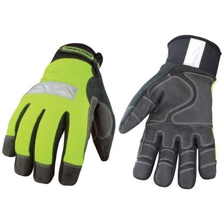 YOUNGSTOWN GLOVE High Visibility Performance Gloves, Safety Lime, Winter, XX-Large, Lime/Black 08-3710-10-XXL